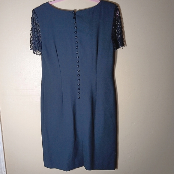 Donna Morgan Vintage black cocktail dress. Best fit size small to medium. - Picture 3 of 6